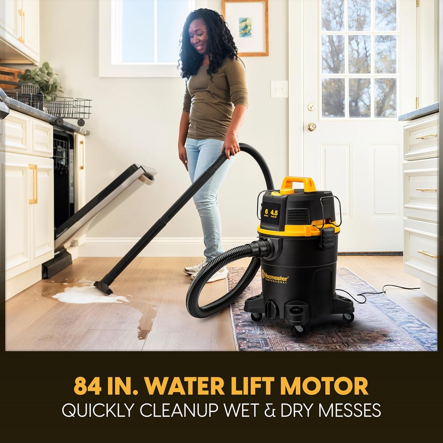 Aspiradora Vacmaster 6 galones 4.5 HP húmedo/sec