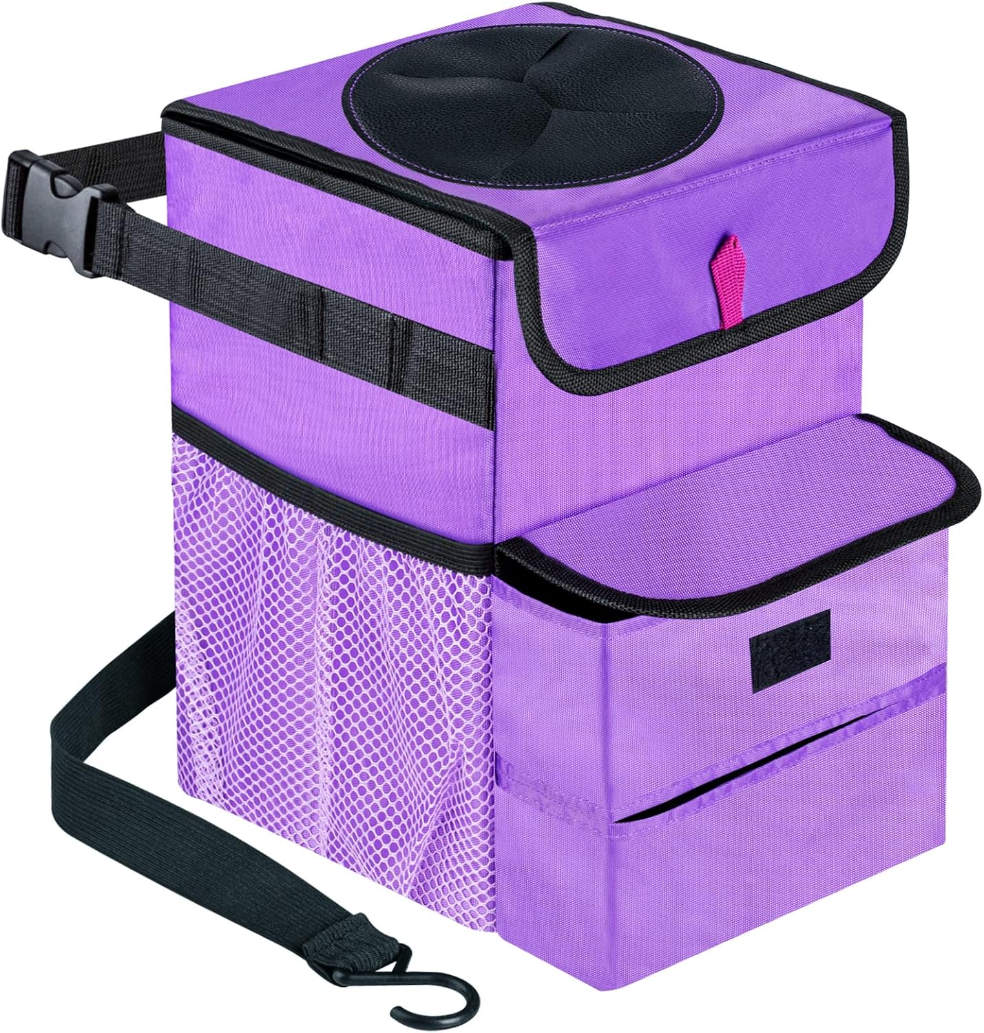 Cubo basura plegable coche 2.3gal púrpura