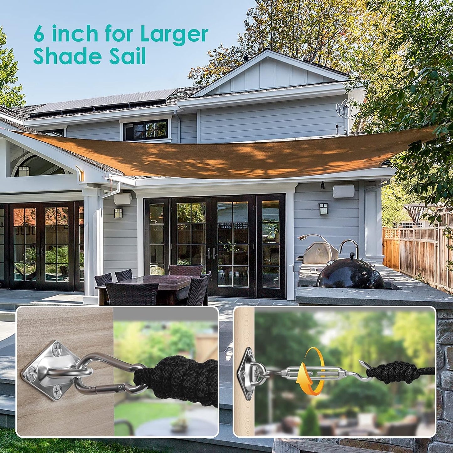 Kit accesorios toldo 6ft patio jardín 40uds
