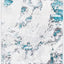 Alfombra pasillo 2x6ft gris turquesa diseño abstracto