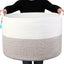 Canasta tejida algodón XXL 21.7x21.7x13.8pulg con asa para ropa