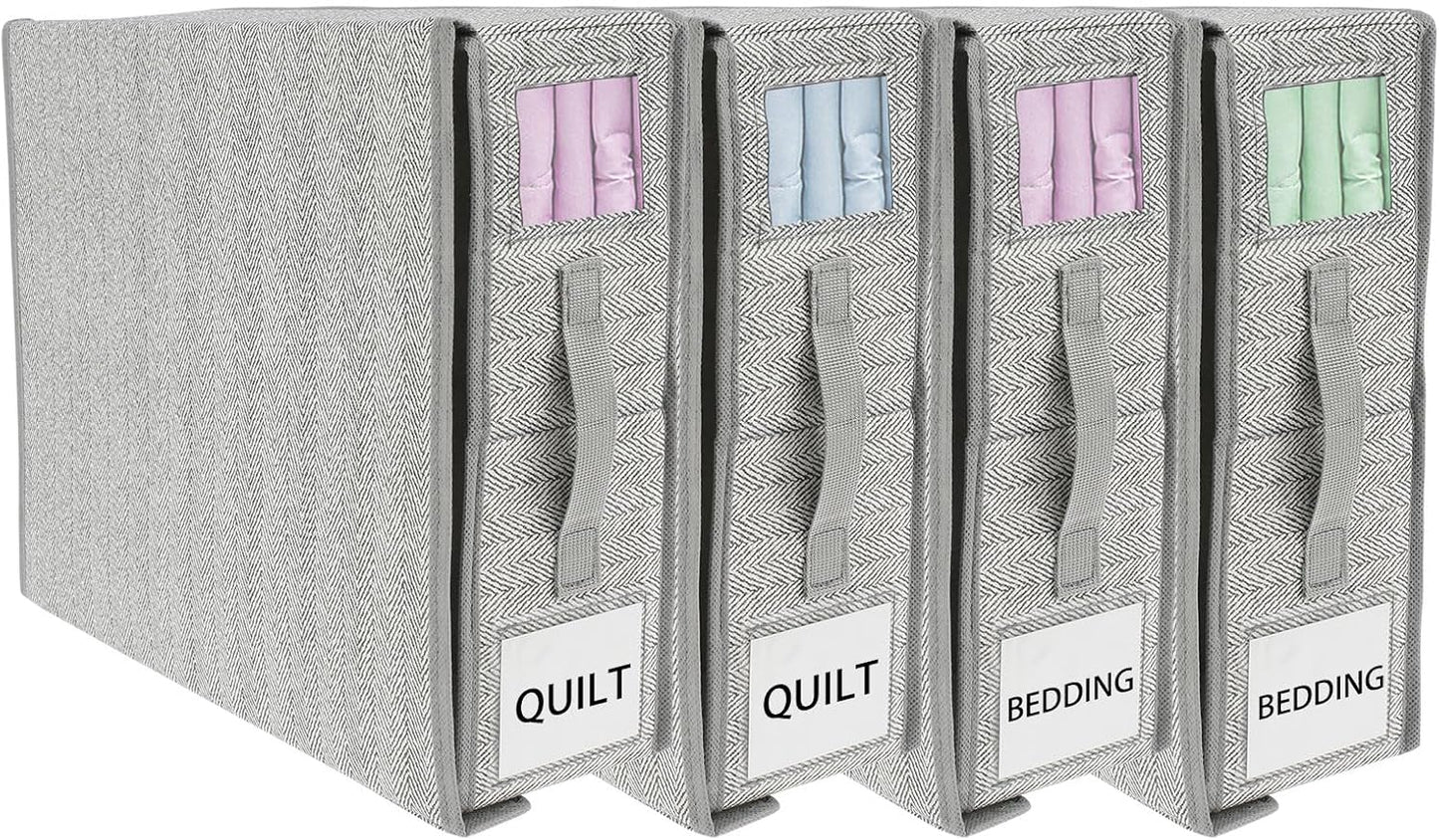 Organiz. sábanas plegable con ventana king/queen