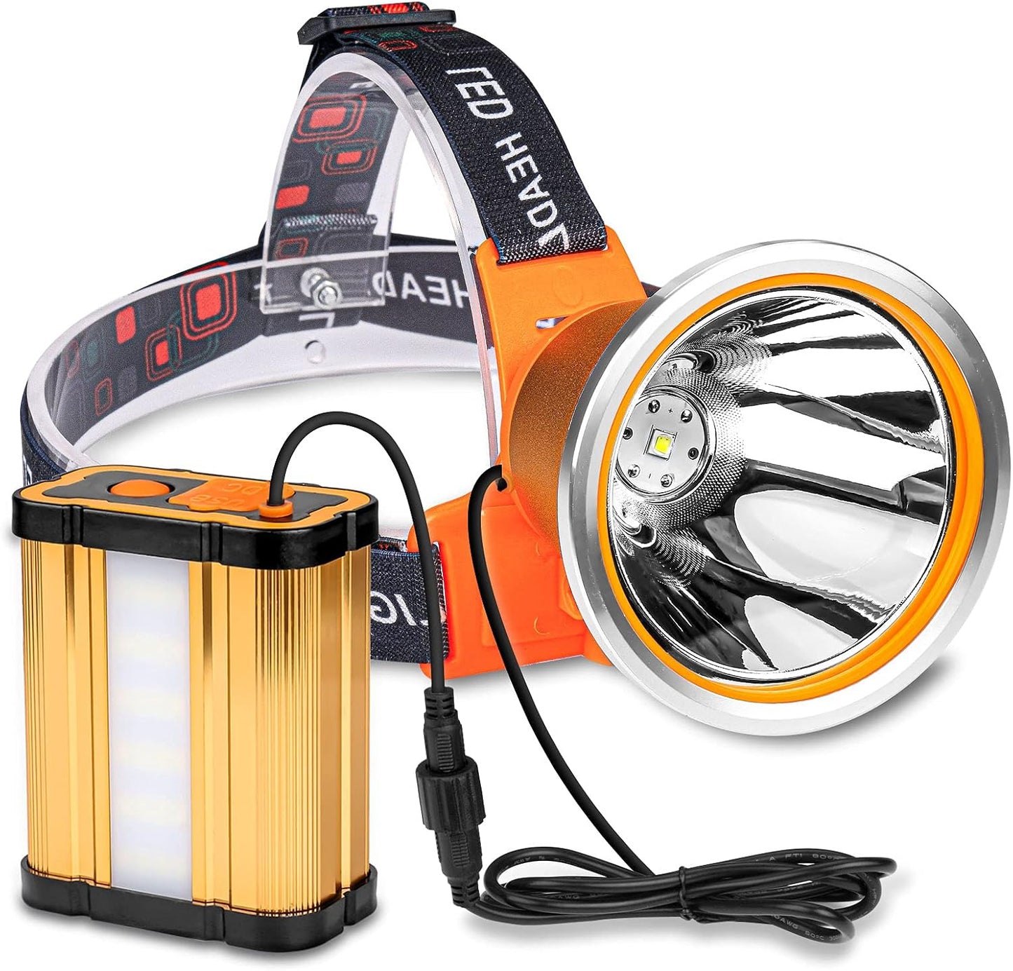 Linterna frontal LED recargable 3 modos impermeable