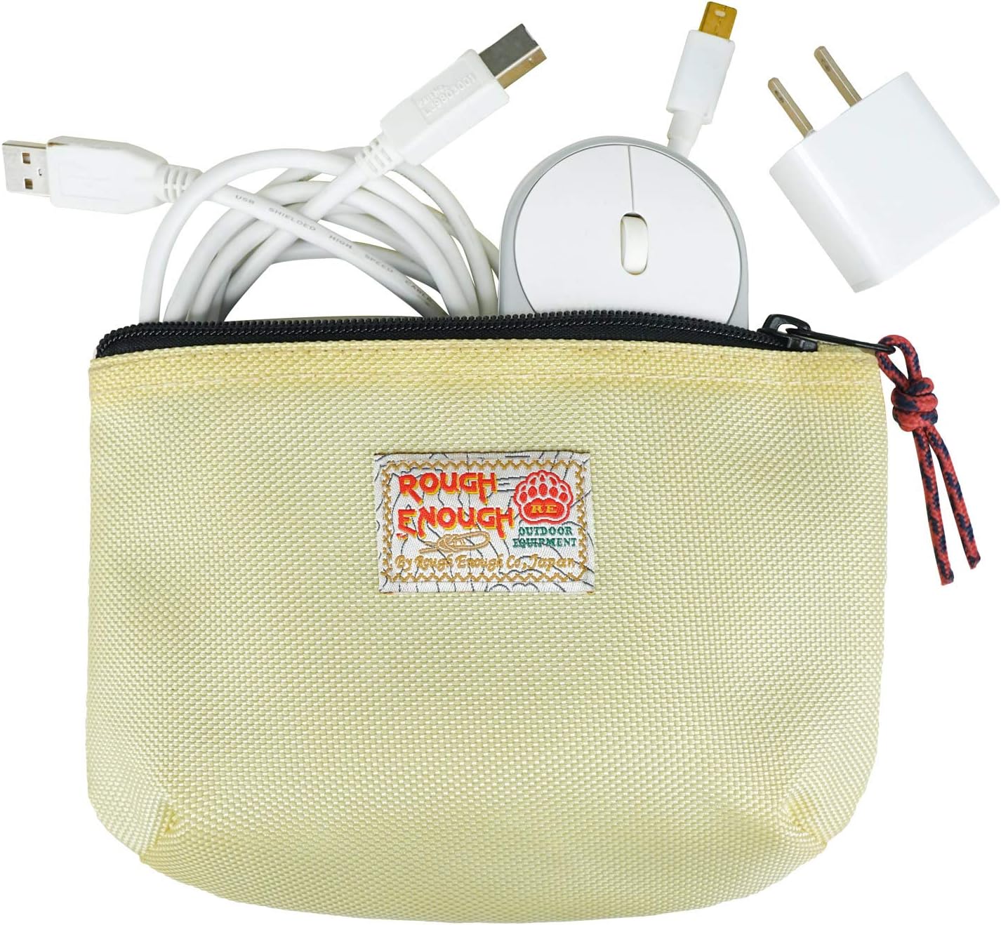 Estuche viaje para electrónica y cables color blanco roto