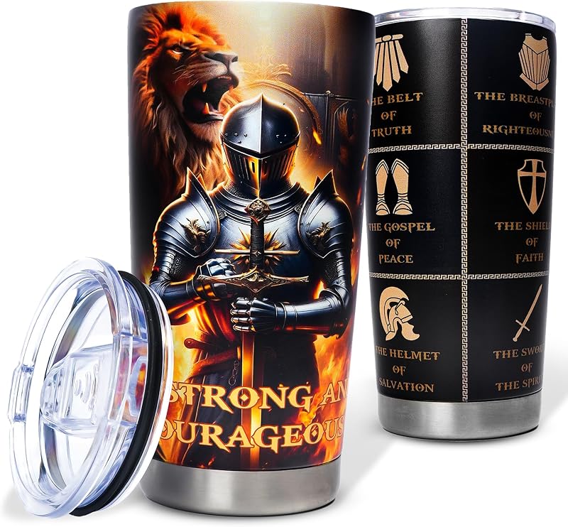 Vaso acero inox 20oz regalo cristiano para hombres de fe