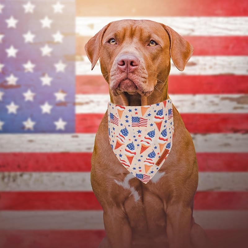Bandana perro bandera estadounidense 4 de julio duradera