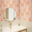 Papel tapiz autoadhesivo bohemio naranja 17.5x591pulg