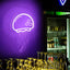 Letrero neón 3D medusas USB luz LED púrpura decoración pared