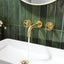 Grifo baño oro cepillado extendido 2 pzas boquilla giratoria