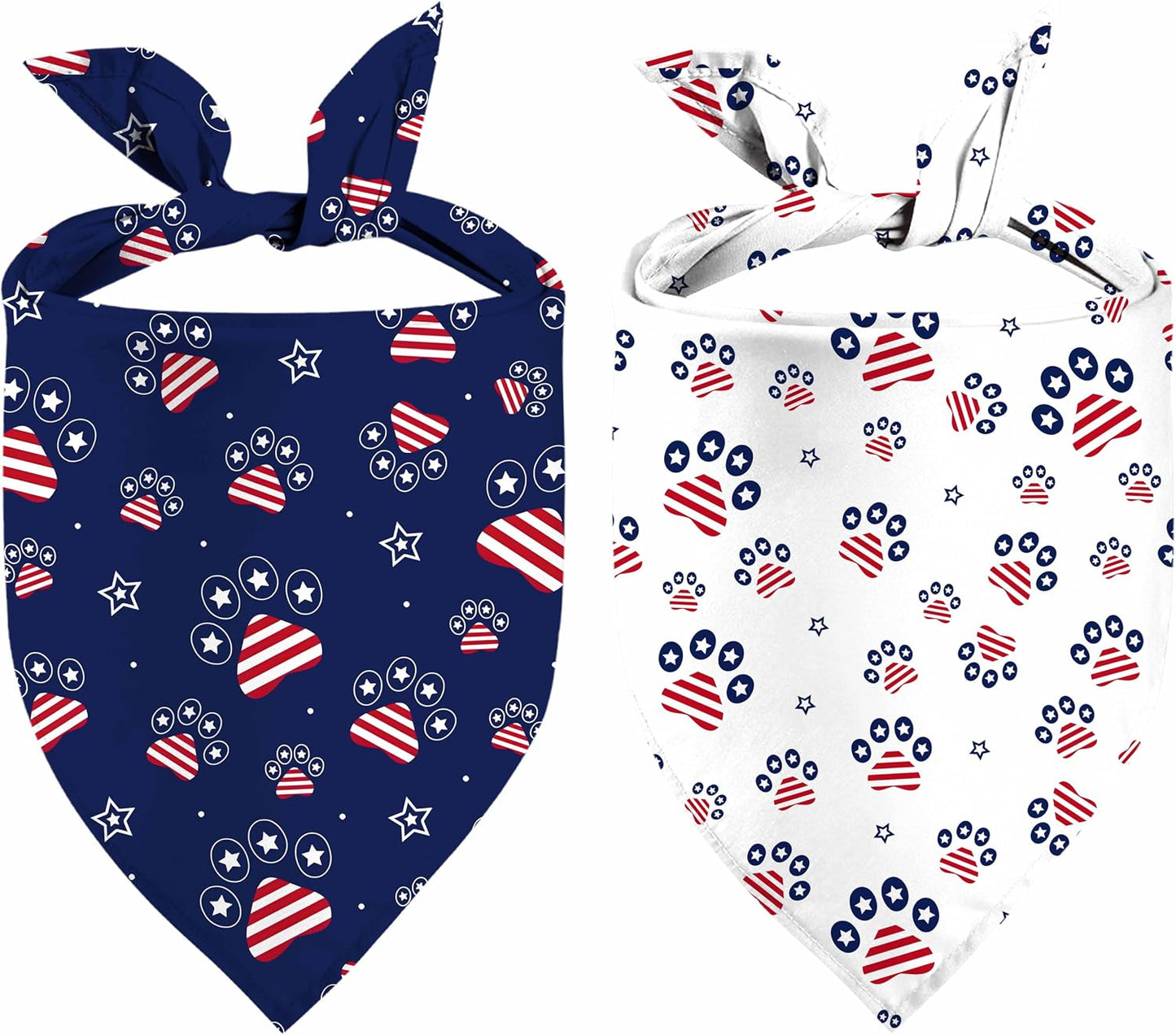 Pañuelos perro ajustables bandera USA juego 2