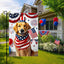 Bandera jardín 4 de Julio 12x18pulg perro golden retriever
