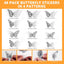 48 Mariposas Plateadas 3D para Decoración de Pared y Pasteles