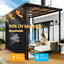 Lona malla 85-90% para jardín 6x3ft color negro