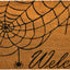 Tapete Halloween telaraña fibra coco respaldo antiderrap
