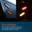 Kit 2 Luces Traseras LED Ovaladas Ámbar 6" IP67
