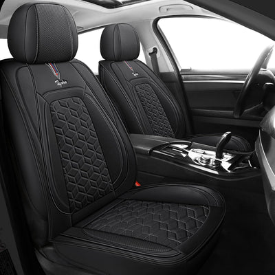 Funda asiento coche cuero sintético cojines negro