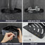 Organiz. ducha pack 2 estantes adhesivos pared negro