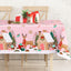 Mantel Navidad rosa diseño casa jengibre reno 60x84pulg