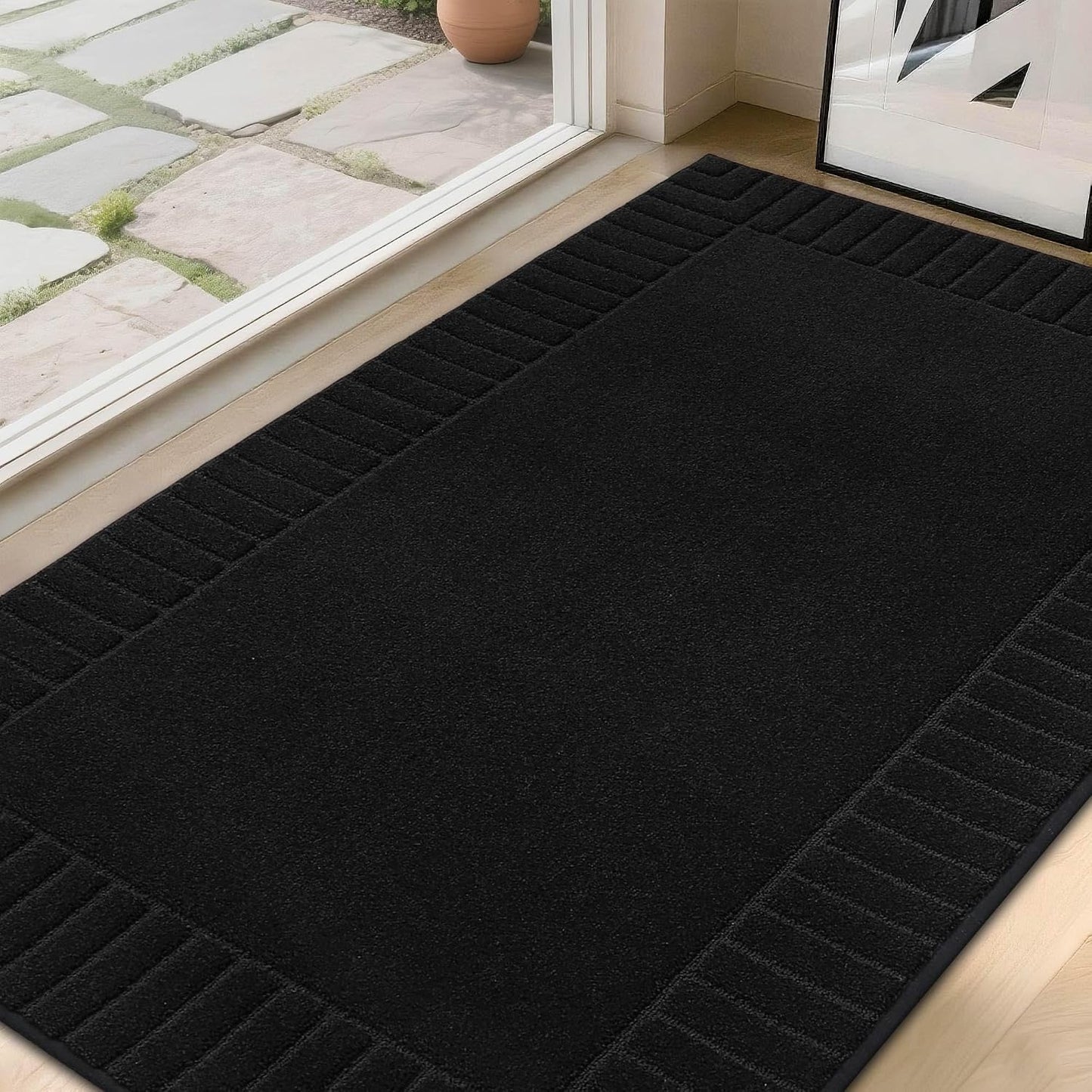 Alfombra antiderrap puerta entrada 36x60" color negro