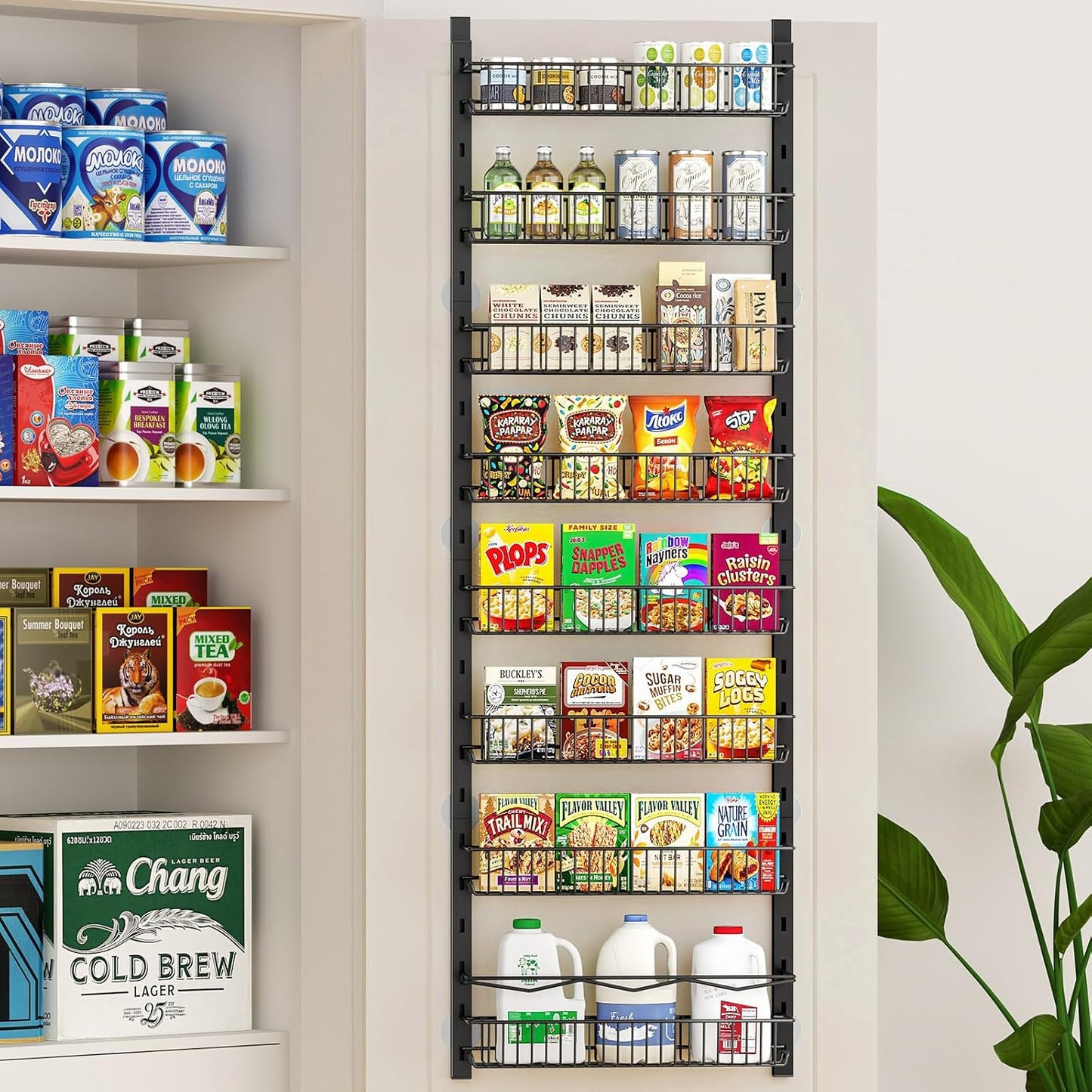 Organiz. puerta estantes 8 niveles cocina baño