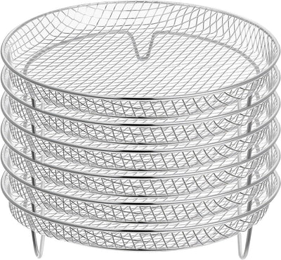 Estantes freidora aire 8pulg set 6 cestas acero inox apilables