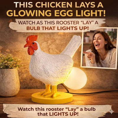 Lámpara pollo realista con huevo 3D para fiestas