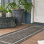 Tapete exterior suave 2'7"x10' negro/marfil