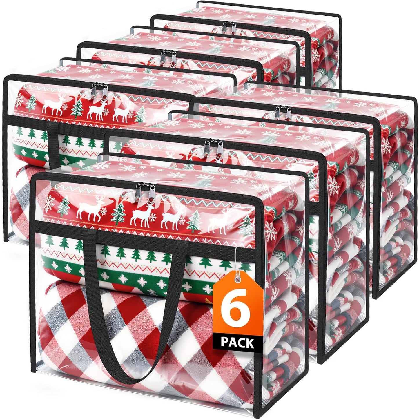 6 Pzas Bolsas PVC Almacenamiento Ropa Plegables