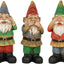 3 Gnomos Jardín Sabios Estatuas Césped