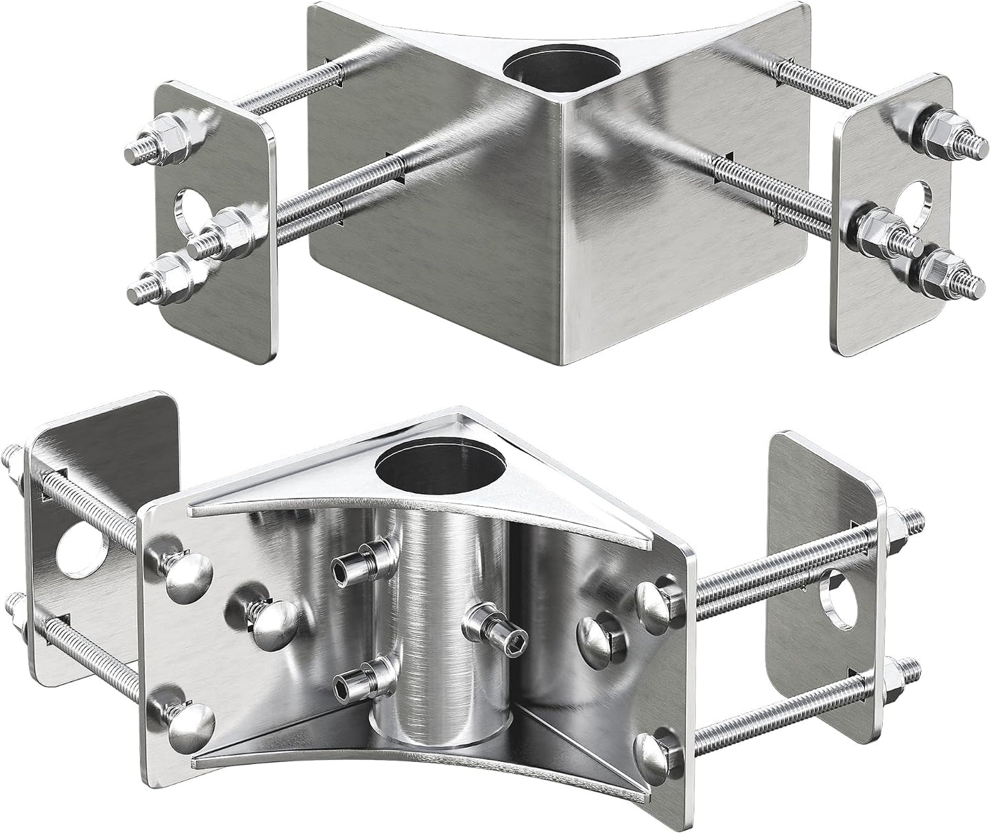 Soporte tubería pierna muelle acero inox