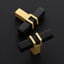 Manijas gabinete 2pulg set 5 tiradores cocina negro y dorado