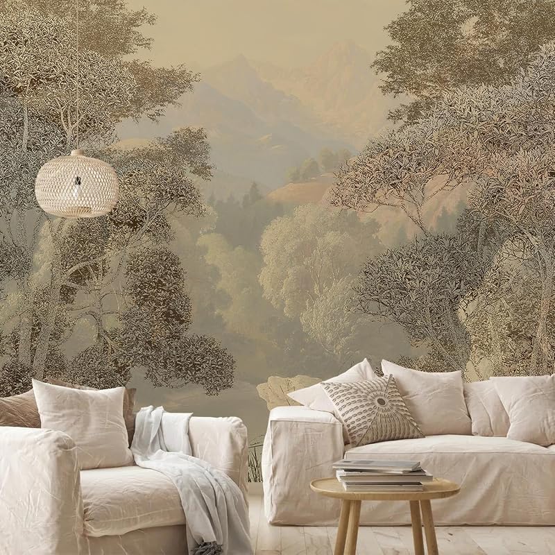 Papel pintado selva tropical mural dormitorio 159x107"