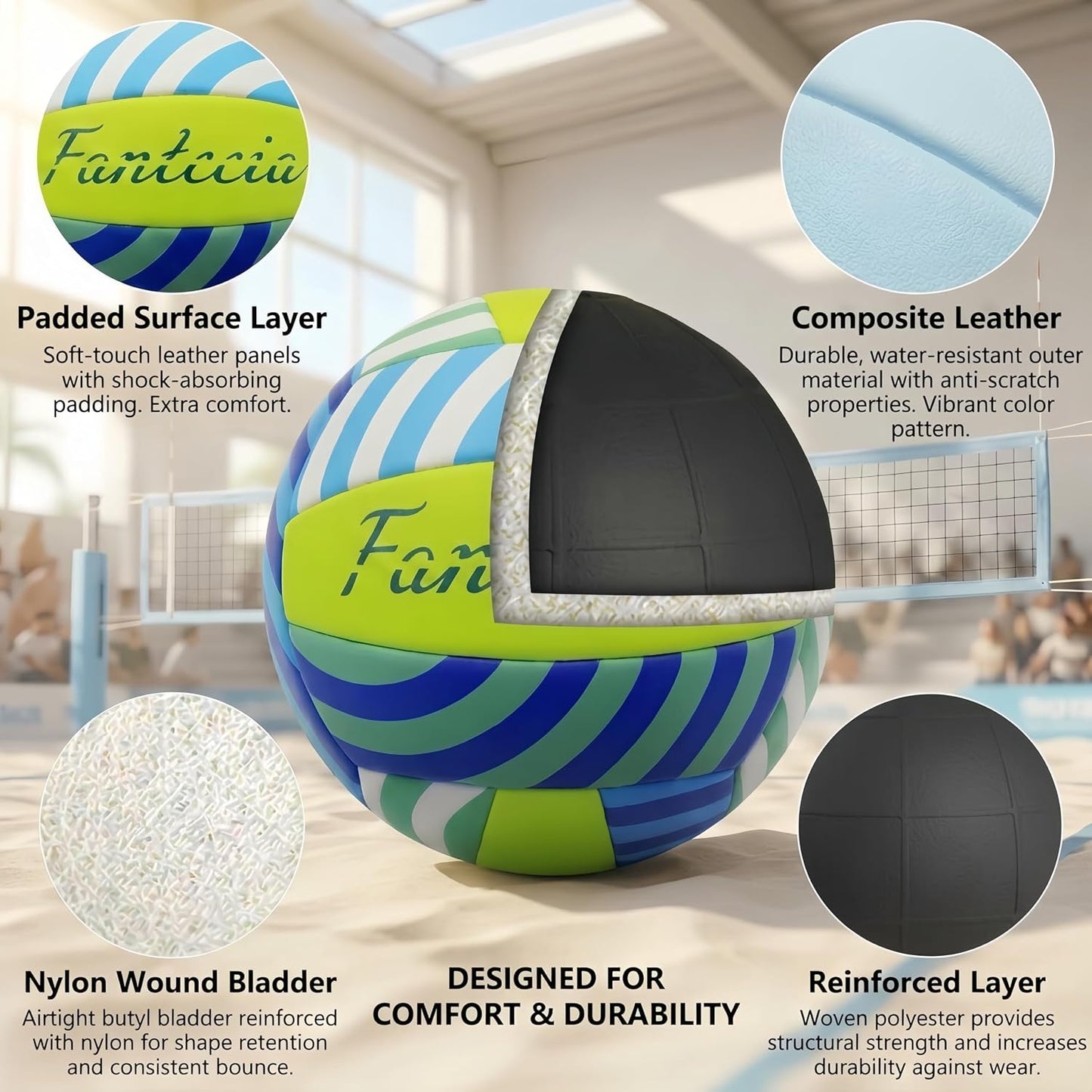Balón voleibol tamaño 5 suave para playa y piscina