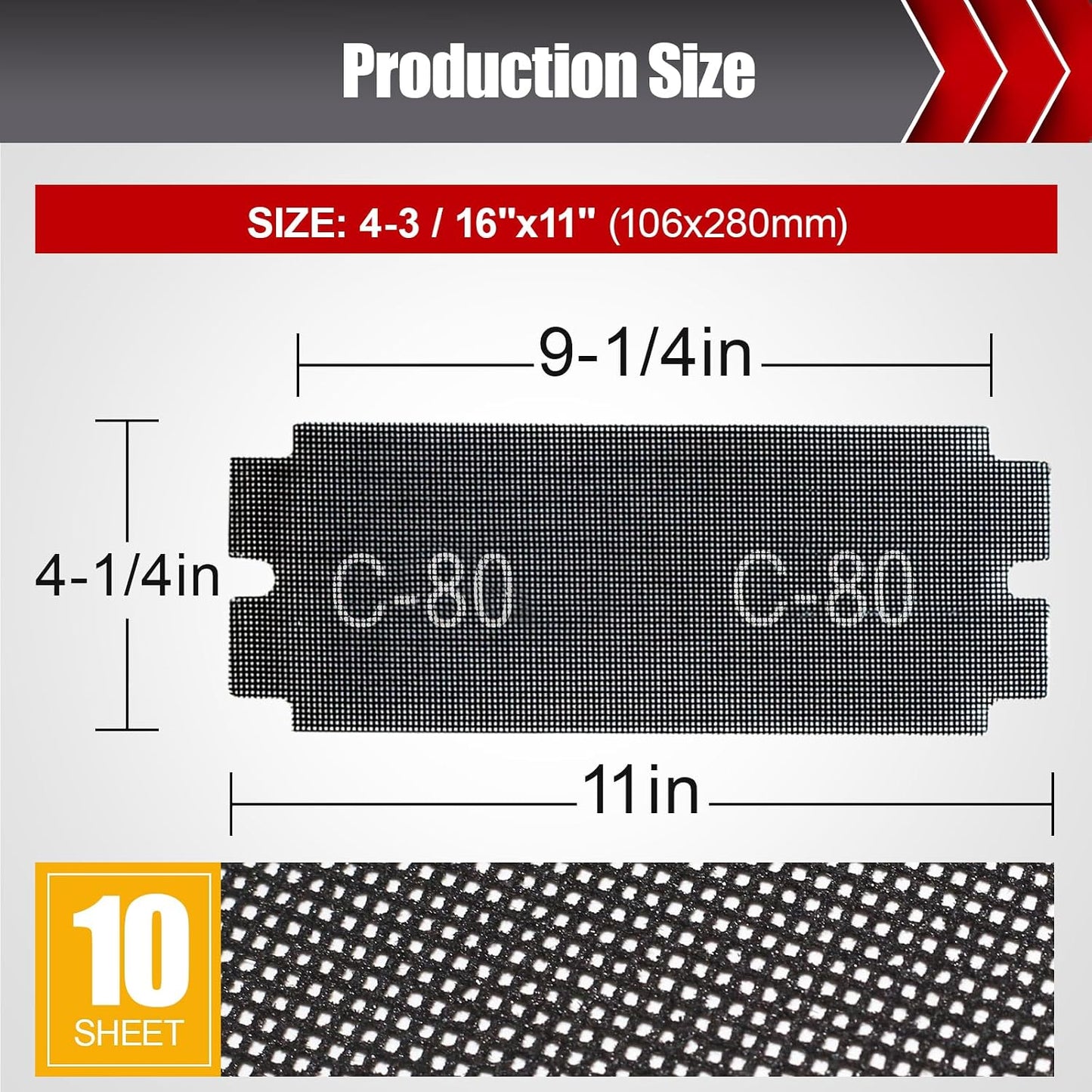 Hoja malla lijado 80 15 pzas para yeso madera metal