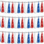 Guirnalda flecos aluminio 3P rojo azul blanco fiesta