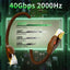 Cable Ethernet Cat 8 20ft 40Gbps blindado S/FTP RJ45