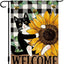 Bandera jardín girasoles gatos 12x18pulg doble cara primavera