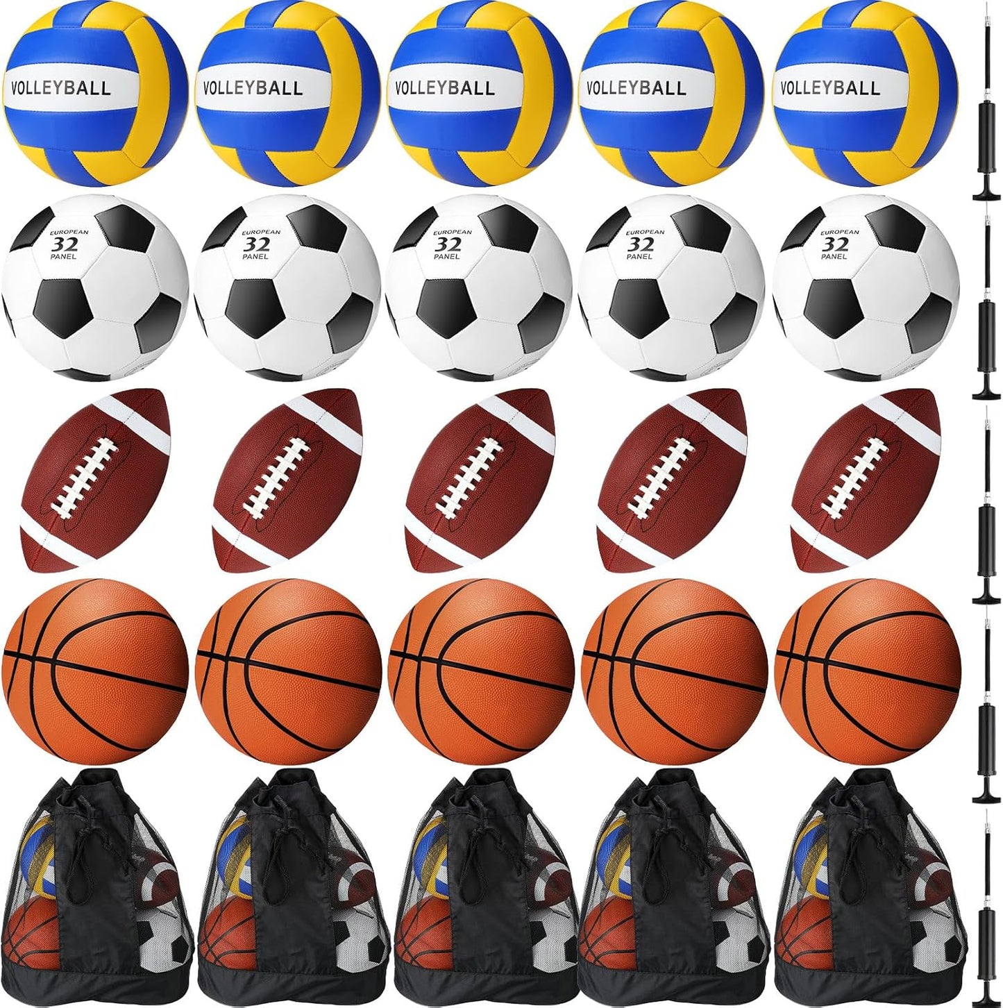 Set pelotas deportivas baloncesto fútbol voleibol