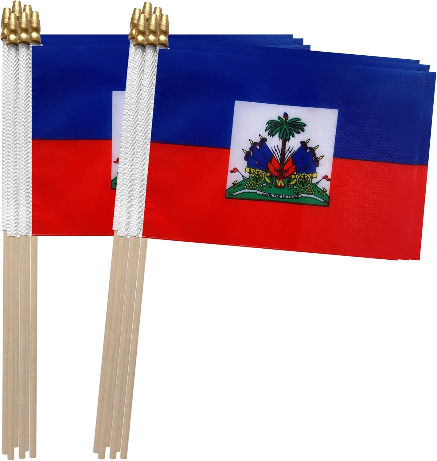 Banderas haitianas 5x8pulg set 12