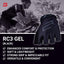 Guantes ciclismo gel unisex sin dedos negro azul rojo 2XS-3XL