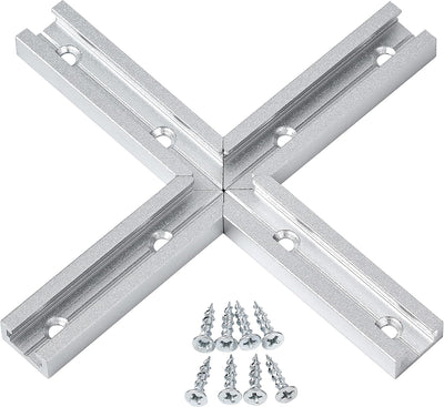 Kit T Track 3pulg para madera doble corte preperforado anodizado
