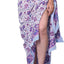 Pareo largo algodón estampado a mano mujer 73x44"