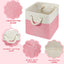 6 Cestas Tela 11x11" Plegables con Asas para Hogar