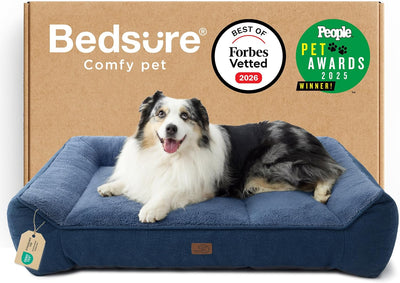 Cama ortopédica XL para perros grandes con funda sherpa