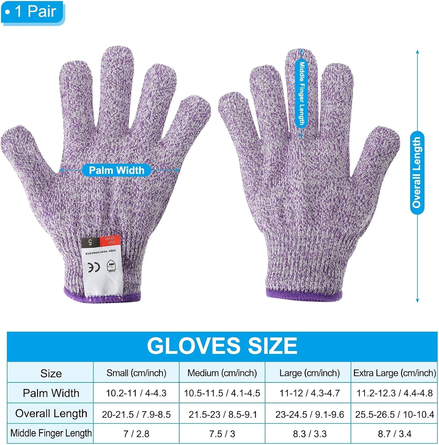 Guantes anticortes nivel 5 para cocina y tallado madera