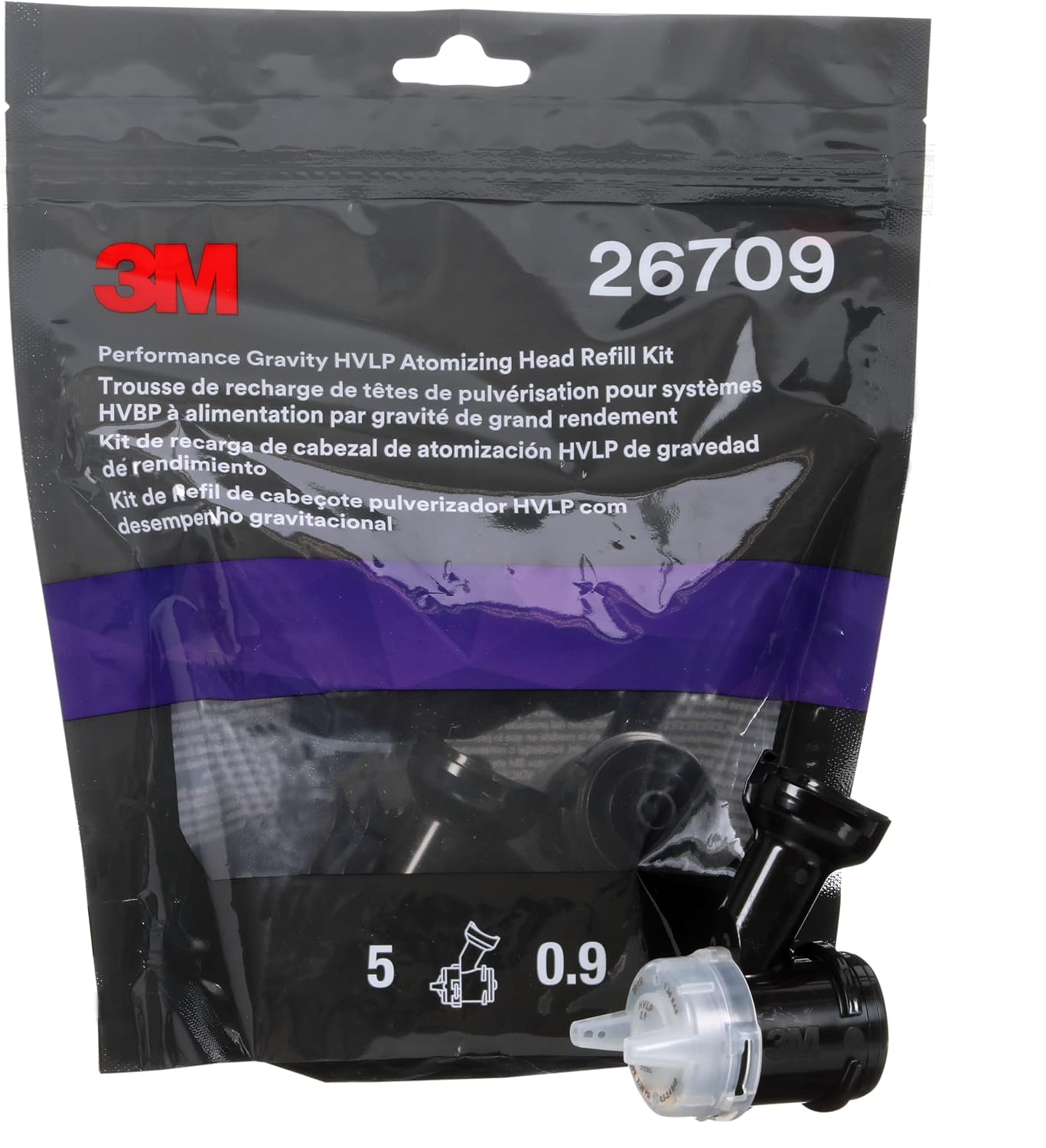 Kit recambio cabezal atomizador HVLP 5 pzas blanco