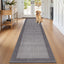 Alfombra pasillo 2x10ft antiderrap lavable gris