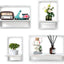 Set 4 estantes flotantes cuadrados para sala y dormitorio