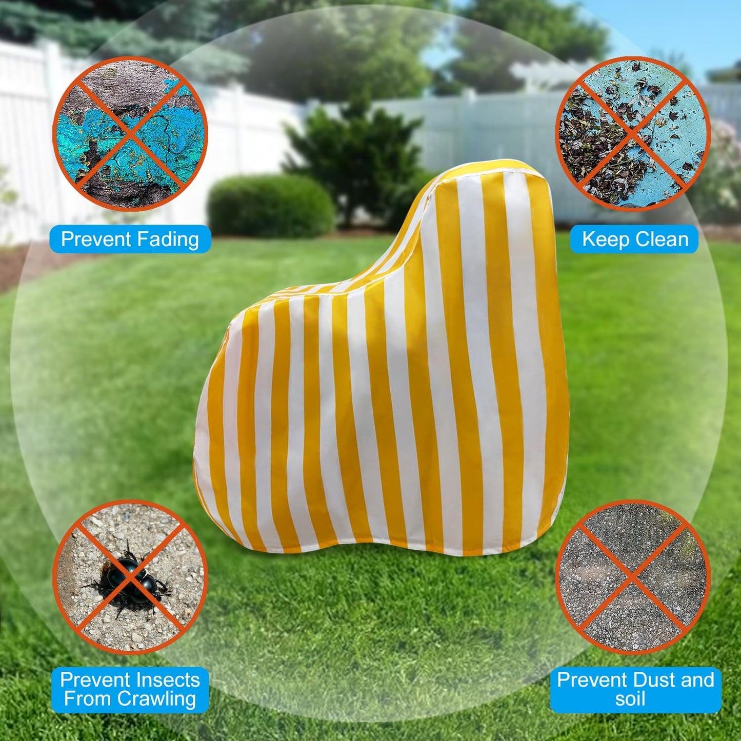 Funda mesa agua niños comp paso 2 resistente rayas amarillas