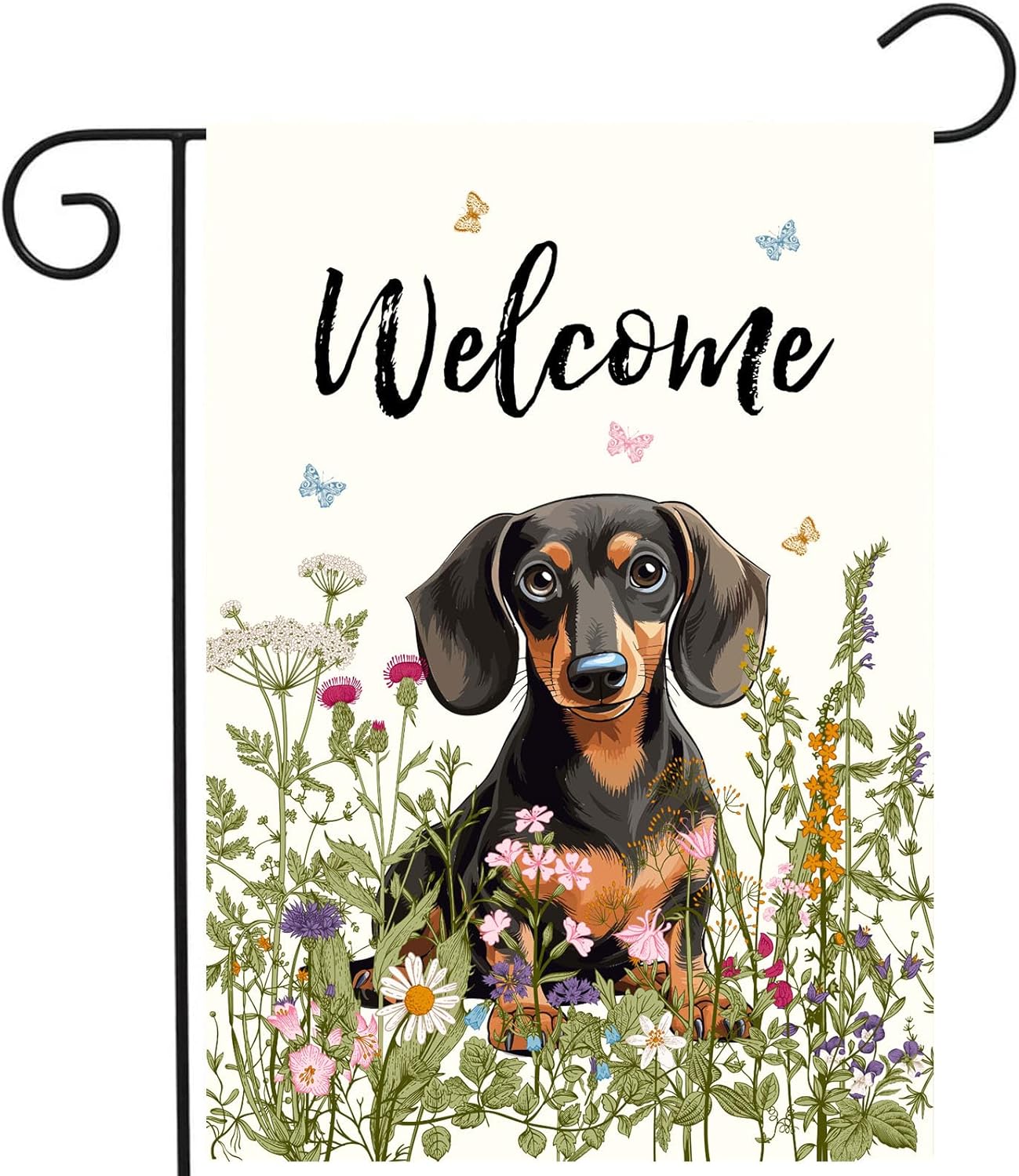 Bandera floral para perro jardín primavera verano